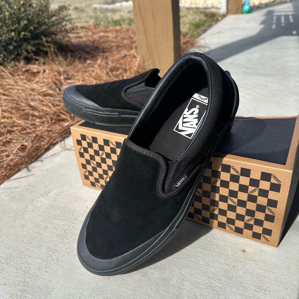 Vans Black Athletic Slip-On Shoes